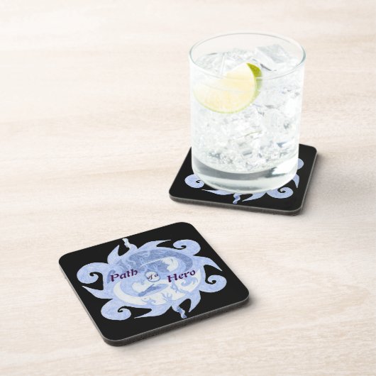 "Pfad eines Helden" Emblem (mit Titel) Getränkeuntersetzer (Rechte Seite)
