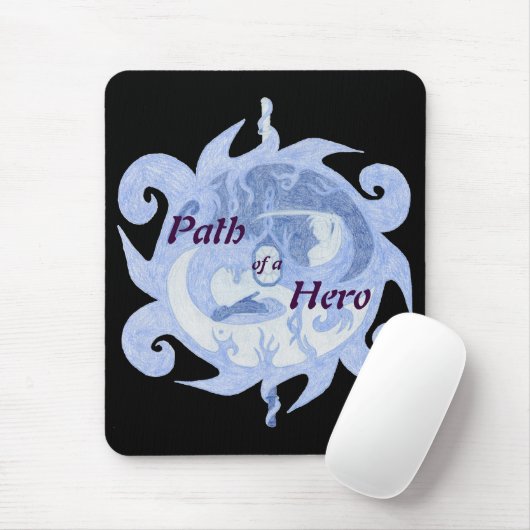 "Pfad eines Helden" Emblem (mit Titel) Mousepad (Mit Mouse)