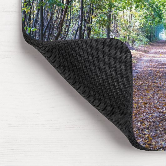 Pfad im Herbstwald, Heiliger Germain-Wald Mousepad (Ecke)