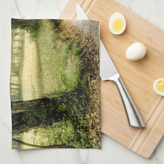 Pfad im Land Geschirrtuch (Viertel Falte)