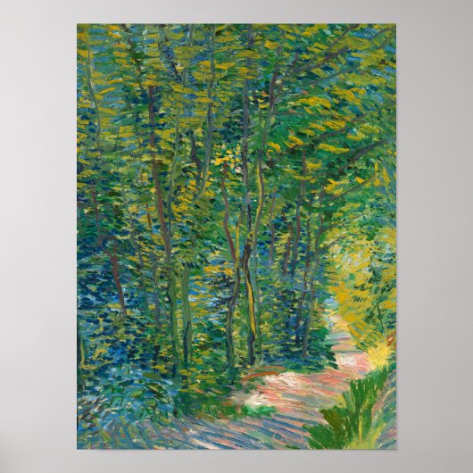 Pfad im Wald, 1887 von Vincent van Gogh Poster (Vorne)
