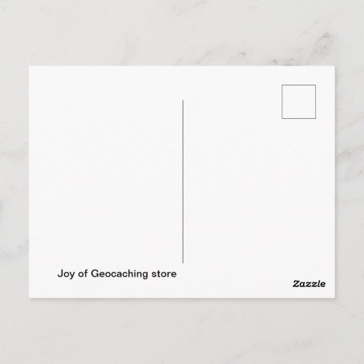 Pfad im Wald für Geocaching Postkarte (Rückseite)