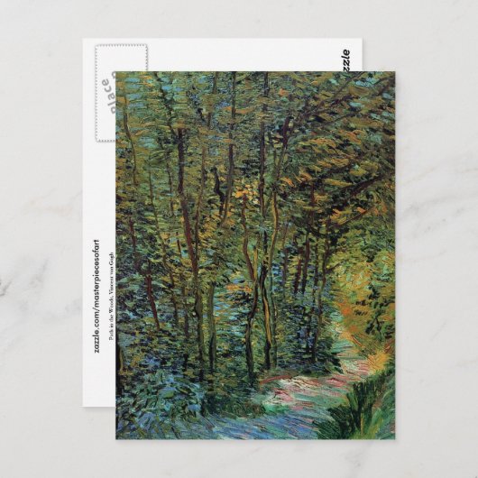 Pfad im Wald, Vincent van Gogh Postkarte (Vorne/Hinten)