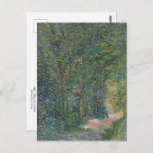 Pfad im Wald von Vincent Van Gogh, 1887 Postca Postkarte (Vorne/Hinten)