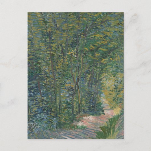 Pfad im Wald von Vincent Van Gogh, 1887 Postca Postkarte (Vorderseite)