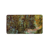 Pfad im Wald von Vincent van Gogh Adressaufkleber (Vorne)