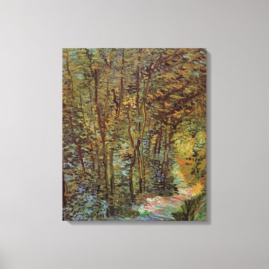Pfad im Wald von Vincent van Gogh Leinwanddruck (Vorderseite)