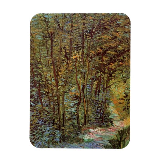 Pfad im Wald von Vincent van Gogh Magnet (Vertikal)