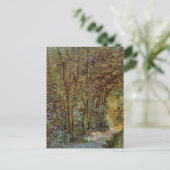 Pfad im Wald von Vincent van Gogh Postkarte (Stehend Vorderseite)