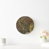Pfad im Wald von Vincent van Gogh Runde Wanduhr (Zuhause)