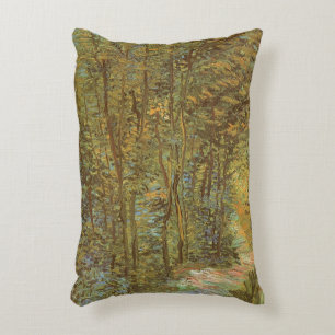 Pfad im Wald von Vincent van Gogh, Vintage Kunst Zierkissen