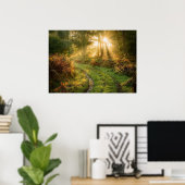 Pfad im Waldwald-Naturwall-Poster Poster (Heimbüro)
