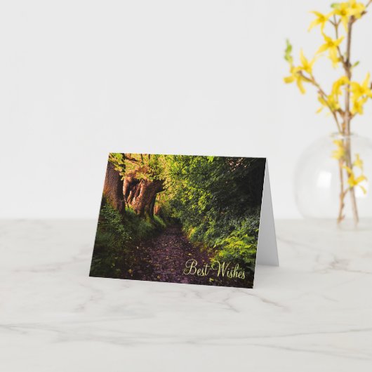 Pfad in der Karte der besten Wünsche der Wälder (Gelbe Blume)