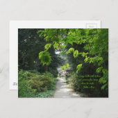 Pfad in der Natur Grüne Bäume Zitat Fotografie Postkarte (Vorne/Hinten)
