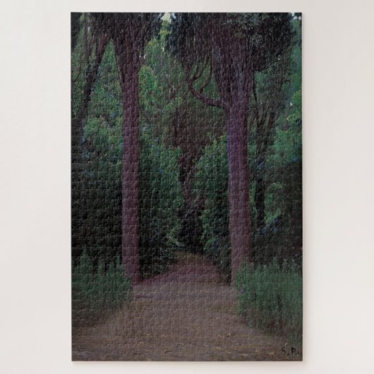Pfad in einem Park (von Santiago Rusiñol) Puzzle (Vertikal)