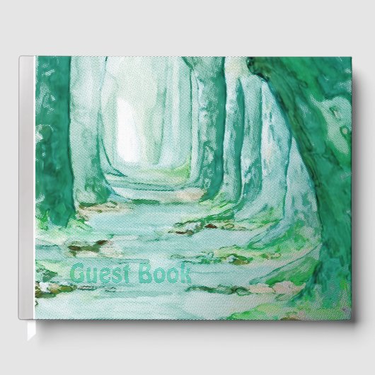 Pfad in einem Wald Gästebuch (Vorderseite)