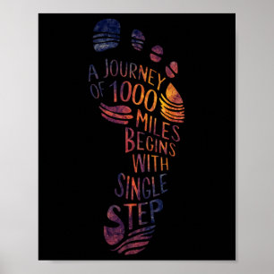 Pfad Reise. Motivations-Meditations-Yoga-Design  Poster