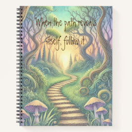 Pfad und Angebot Notizblock