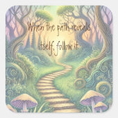 Pfad und Angebot Quadratischer Aufkleber (Vorderseite)