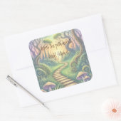 Pfad und Angebot Quadratischer Aufkleber (Umschlag)