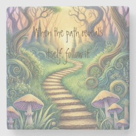 Pfad und Angebot Steinuntersetzer