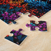 Pfad und lebendige sonnige Landschaft Puzzle (Seite)
