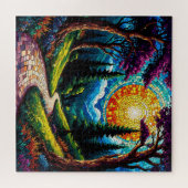 Pfad und lebendige sonnige Landschaft Puzzle (Horizontal)