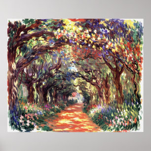 Pfad unter der Rose Trellises Giverny Poster