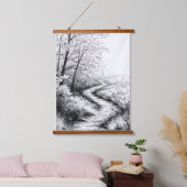 Pfad Wandteppich Mit Holzrahmen (Schlafzimmer)