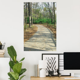 Pfad Weniger befahrener Fotodruck Poster