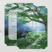 PFAD ZU FEIEREM WOODLAND STREAM-BRAUTPARTY EINLADUNG (Vorne/Hinten)