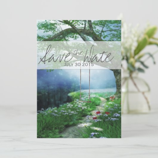 PFAD ZU FEIEREN WOODLAND STREAM SAVE THE DATE (Stehend Vorderseite)