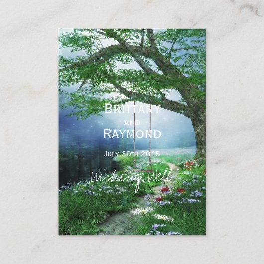 PFAD ZU FUSS HOLZ WISHEN GUTE GIFT-KARTENEINFÜGUNG BEGLEITKARTE (Vorderseite)