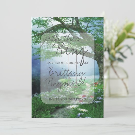 PFAD ZU WUNDERSCHÖNER WOLDFLÄCHE EINLADUNG (Stehend Vorderseite)