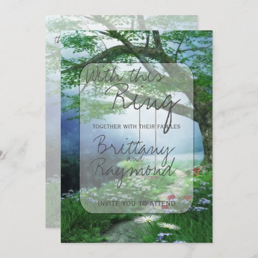 PFAD ZU WUNDERSCHÖNER WOLDFLÄCHE EINLADUNG (Vorne/Hinten)