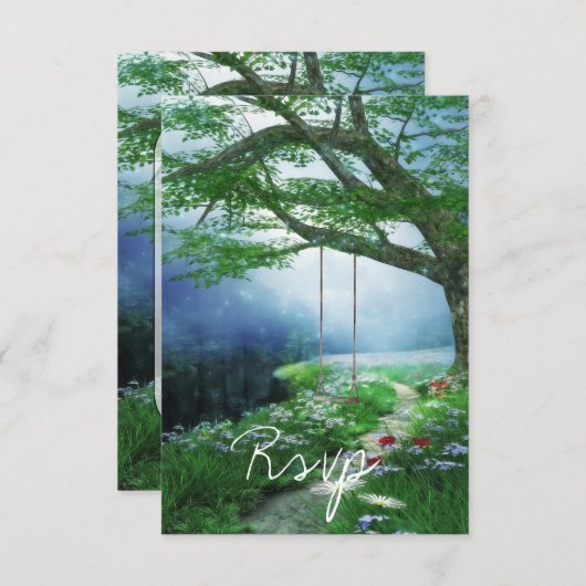 PFAD ZUM FEIERN VON WOODLAND STREAM WEDING RSVP (Vorne/Hinten)