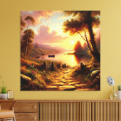 Pfad zum Goldenen Sonnenuntergang Leinwanddruck (Insitu (Wohnzimmer))