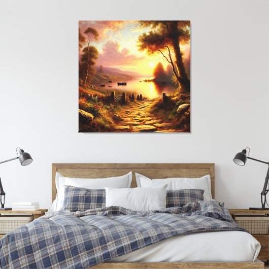 Pfad zum Goldenen Sonnenuntergang Leinwanddruck (Insitu (Schlafzimmer))