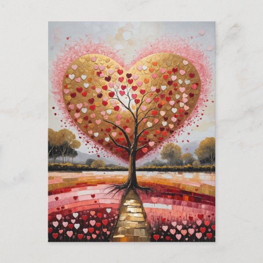 Pfad zum Herzen Feiertagspostkarte (Vorderseite)