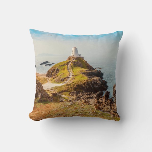 Pfad zum Leuchtturm Kissen (Vorderseite)