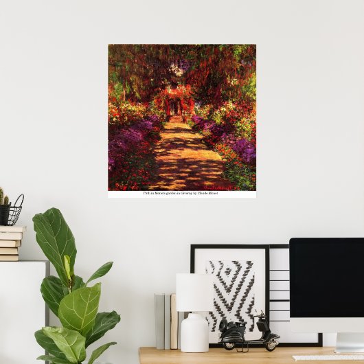 Pfad zum Monetgarten von Claude Monet Poster (Heimbüro)