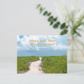 "PFAD ZUM STRAND" / TURKS & CAICOS POSTKARTE (Stehend Vorderseite)