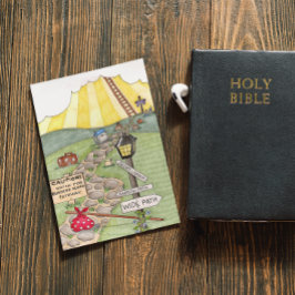 Pfad zur kreuz-inspirierenden Postkarte