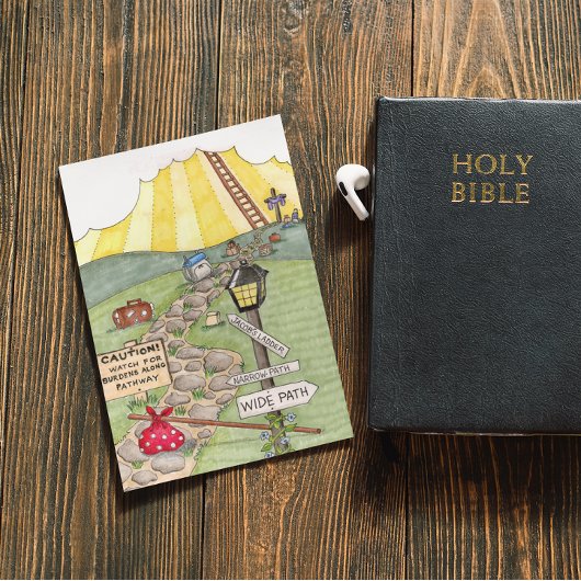 Pfad zur kreuz-inspirierenden Postkarte