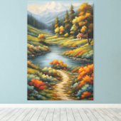 Pfad zur Ruhe: Berghütte Leinwanddruck (Insitu (Holzboden))