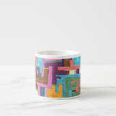 "Pfade" Abstrakte Kunst Espressotasse (Vorderseite)