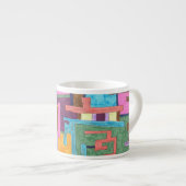 "Pfade" Abstrakte Kunst Espressotasse (Vorderseite Rechts)