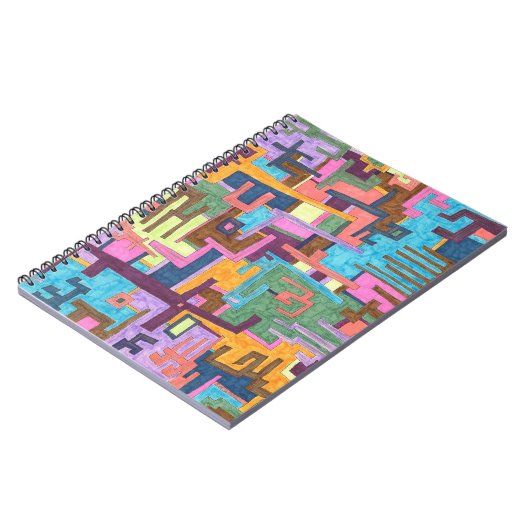 "Pfade" Abstrakte Kunst Notizblock (Linke Seite)