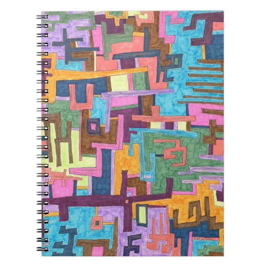 "Pfade" Abstrakte Kunst Notizblock (Vorderseite)