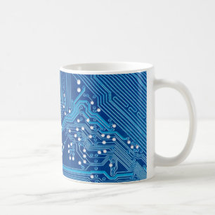 Pfade auf einer Computerplatte Kaffeetasse